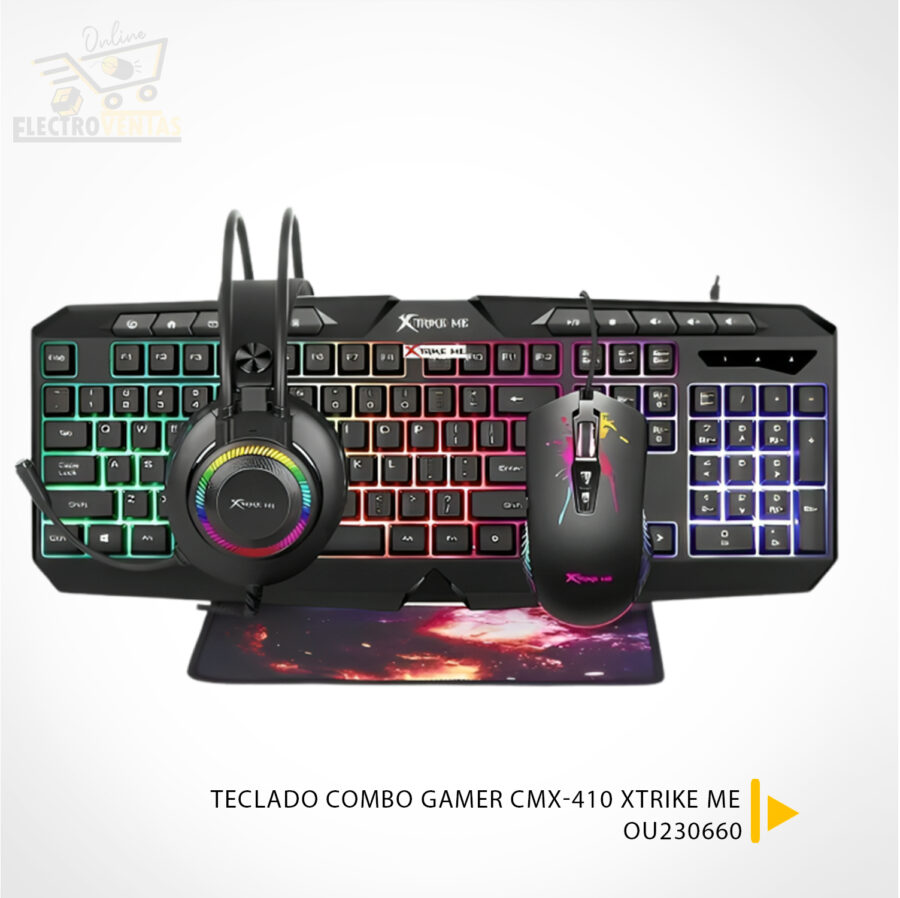 (OFERTA) "OU230660" TECLADO COMBO GAMER CMX-410 XTRIKE ME