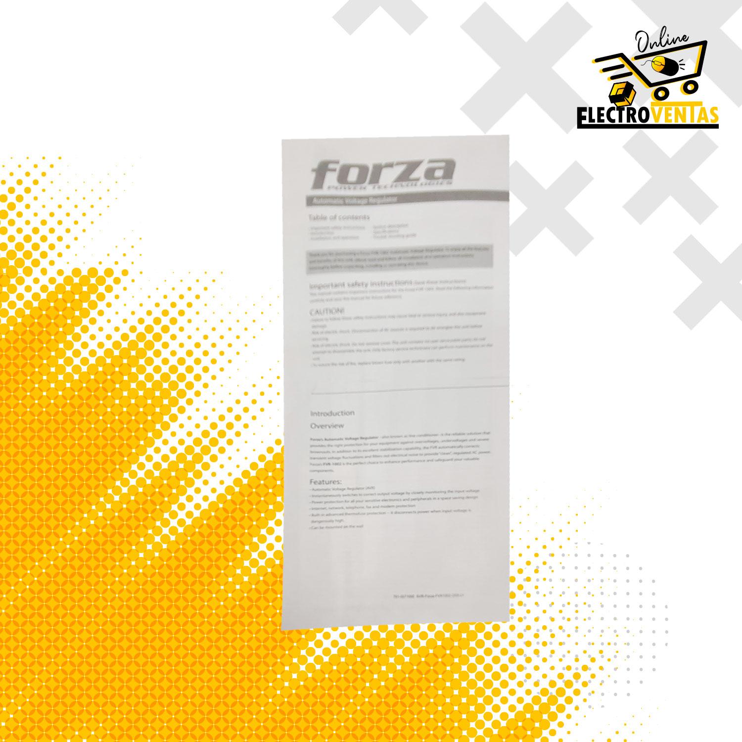 "FR 01-10" ESTABILIZADOR DE 1000 VA FORZA - Imagen 6