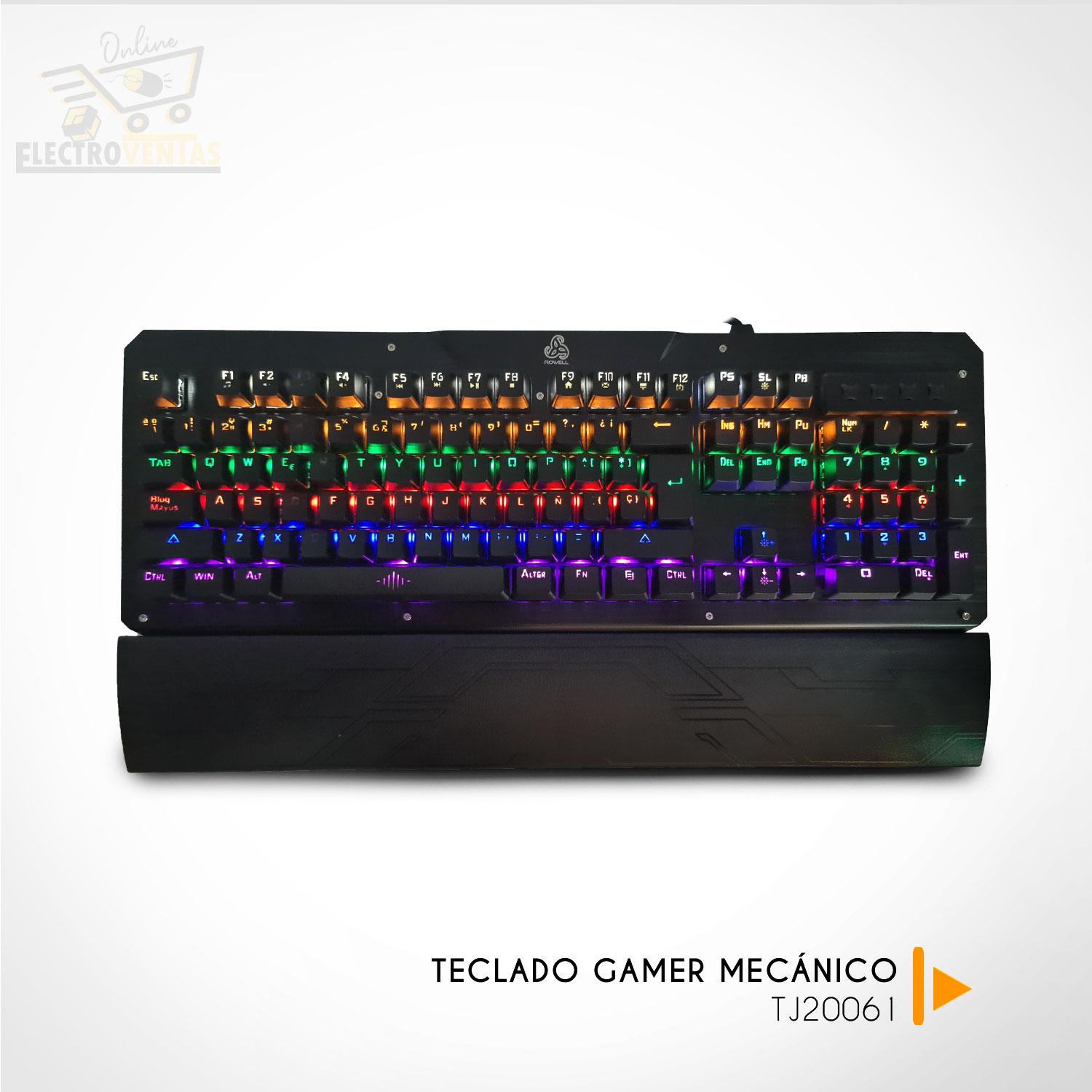 “TJ20061” TECLADO GAMER MECÁNICO ROWELL 2600 – VENTAS POR MAYOR BOLIVIA