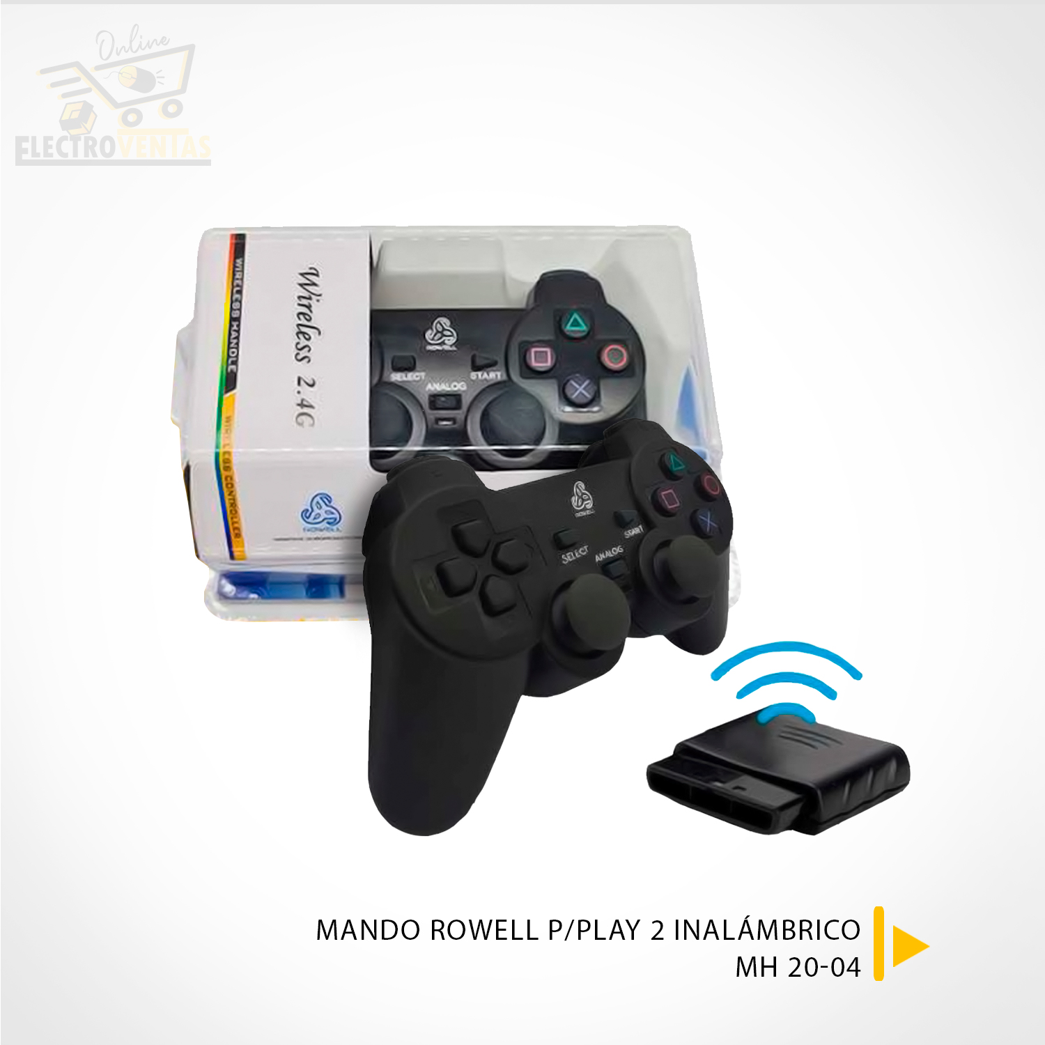 MH 20-04” MANDO ROWELL P/PLAY 2 INALÁMBRICO. – VENTAS POR MAYOR BOLIVIA