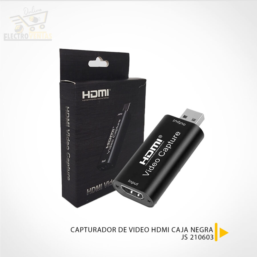 (OFERTA)"JS 210603" CAPTURADOR DE VIDEO HDMI CAJA NEGRA.
