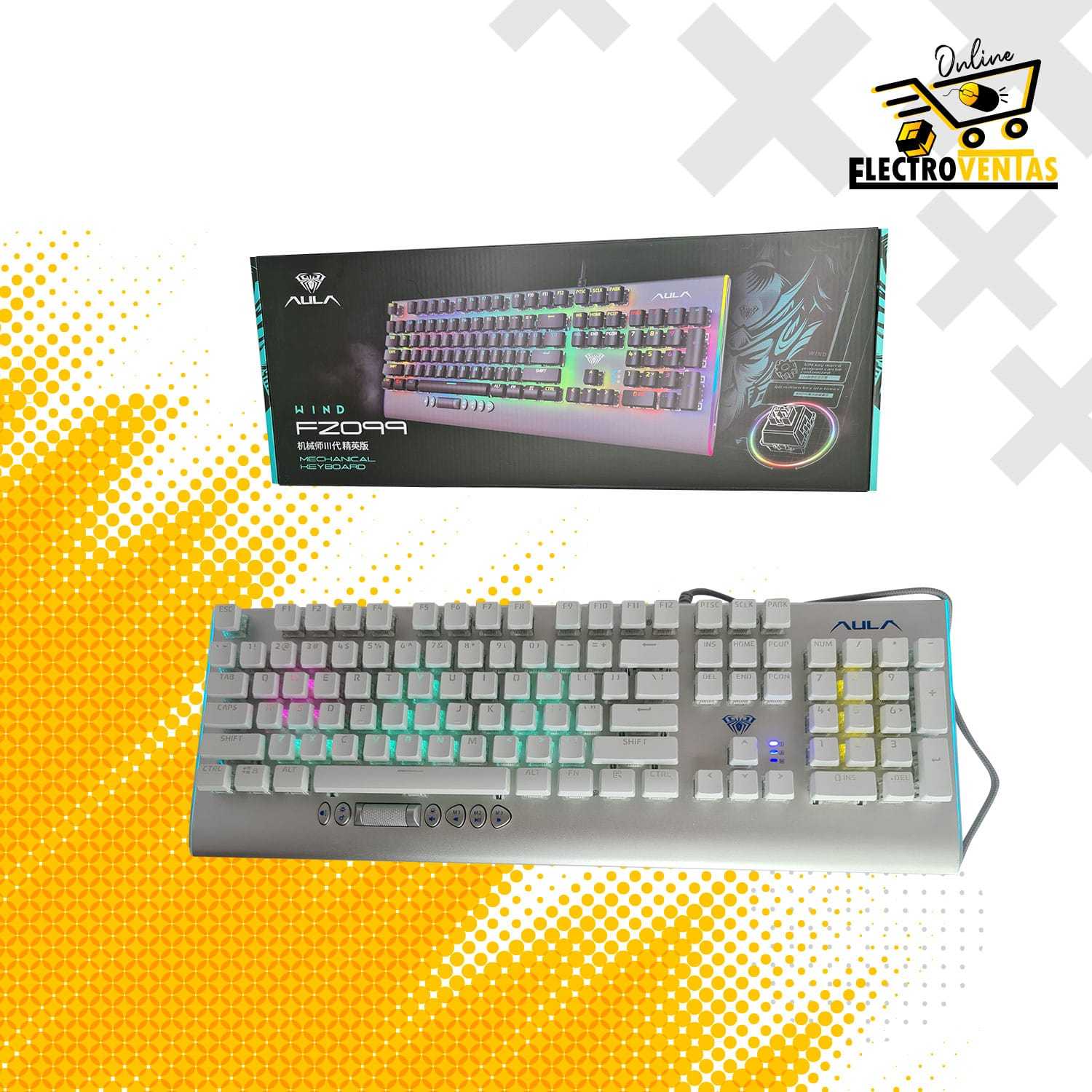 (OFERTA) "LZ 210603" TECLADO MECANICO GAMER AULA F2099 - Imagen 4