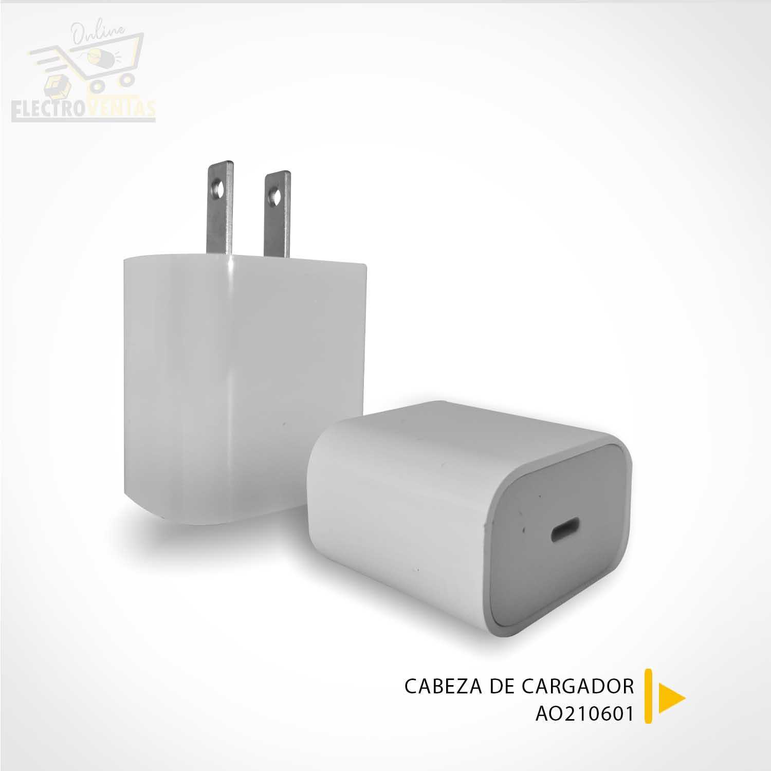(OFERTA) "AO 210601" CABEZA DE CARGADOR PARA IPHONE 20W