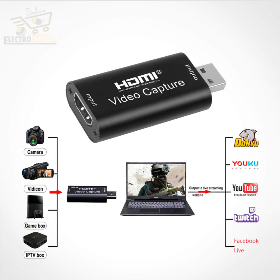 (OFERTA)"JS 210603" CAPTURADOR DE VIDEO HDMI CAJA NEGRA. - Imagen 5