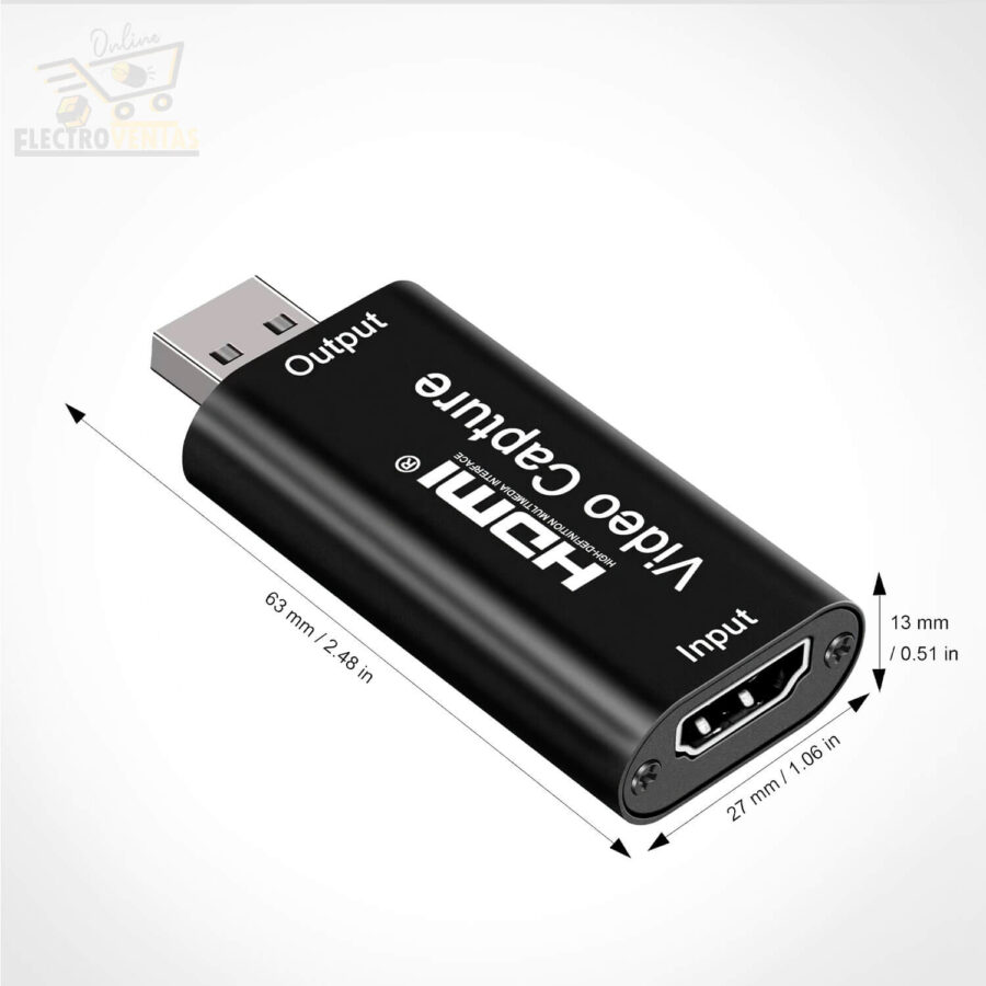 (OFERTA)"JS 210603" CAPTURADOR DE VIDEO HDMI CAJA NEGRA. - Imagen 3