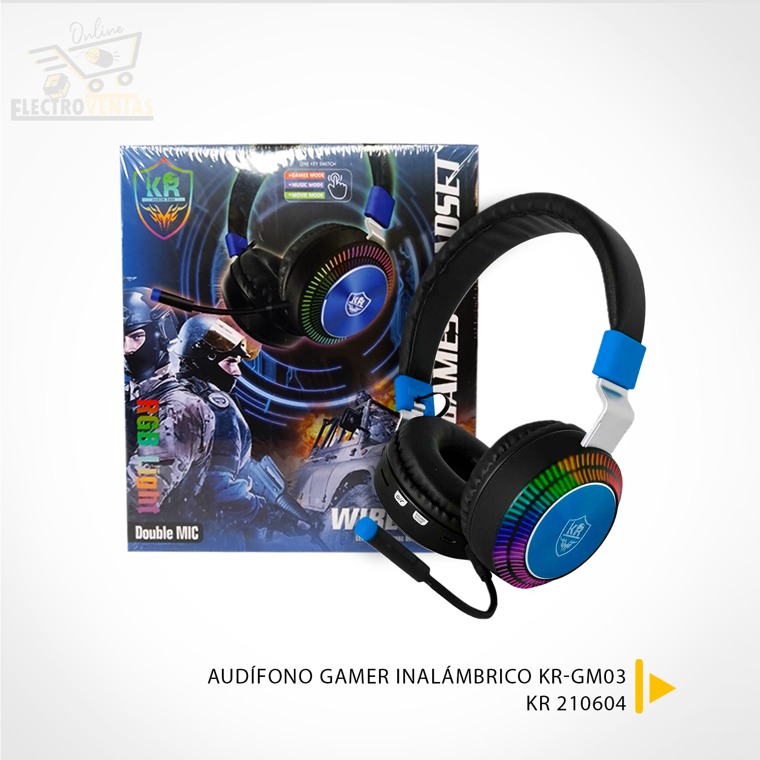 Headset V8 RGB. Auriculares gaming para PC con micro incorporado y luz LED.