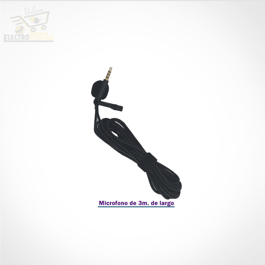 "SU210612" MICROFONO PARA CELULAR CABLE LARGO LAVALIER MICROPHONE. - Imagen 4