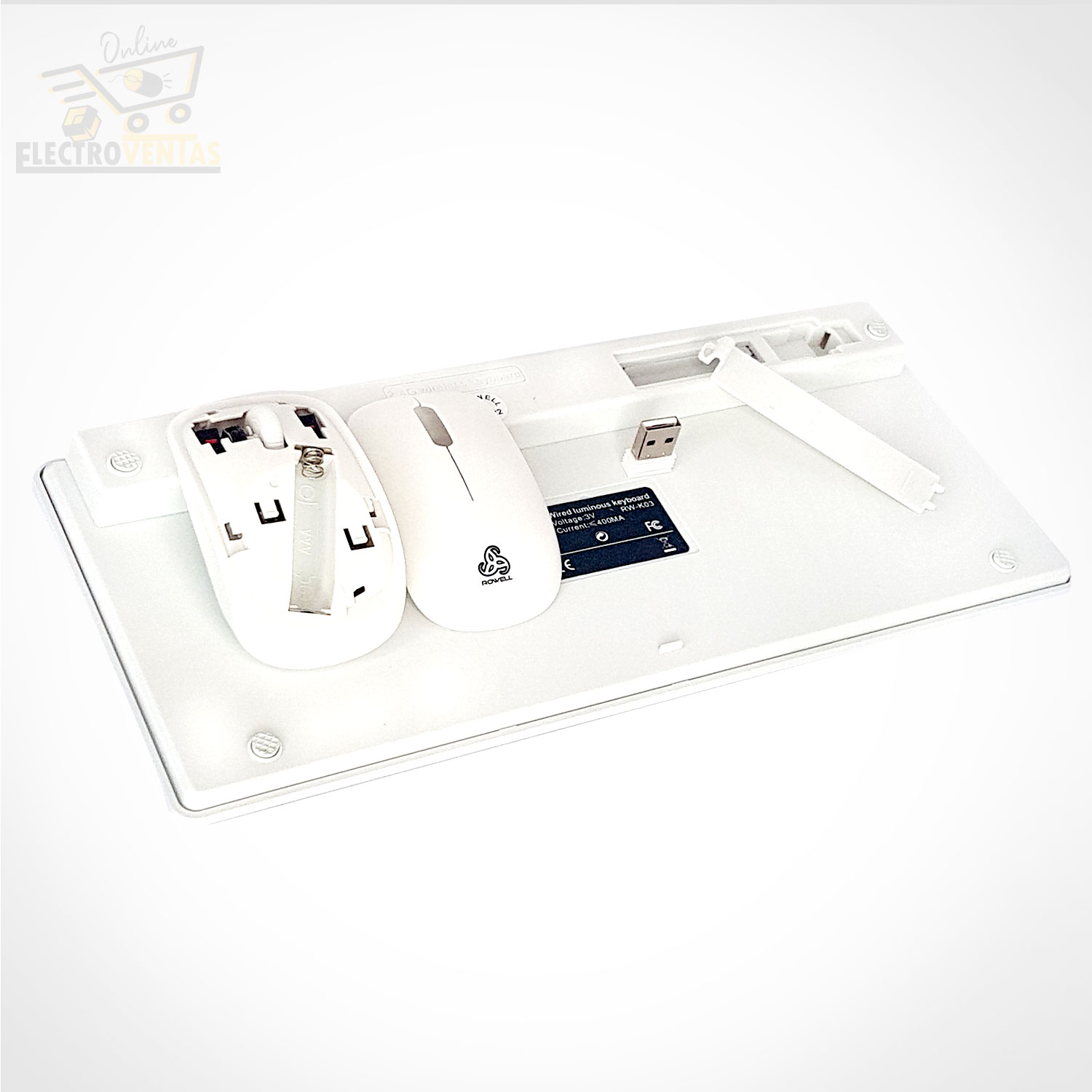 (OFERTA) "TJ1106" TECLADO COMBO C/PROTECTOR ROWELL RW-K03 - Imagen 8