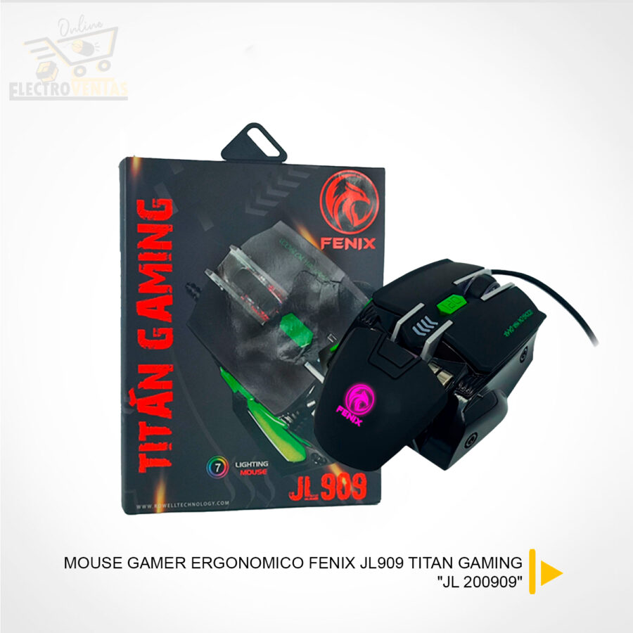 "JL200909" MOUSE GAMER ERGONOMICO FENIX JL909 TITAN GAMING