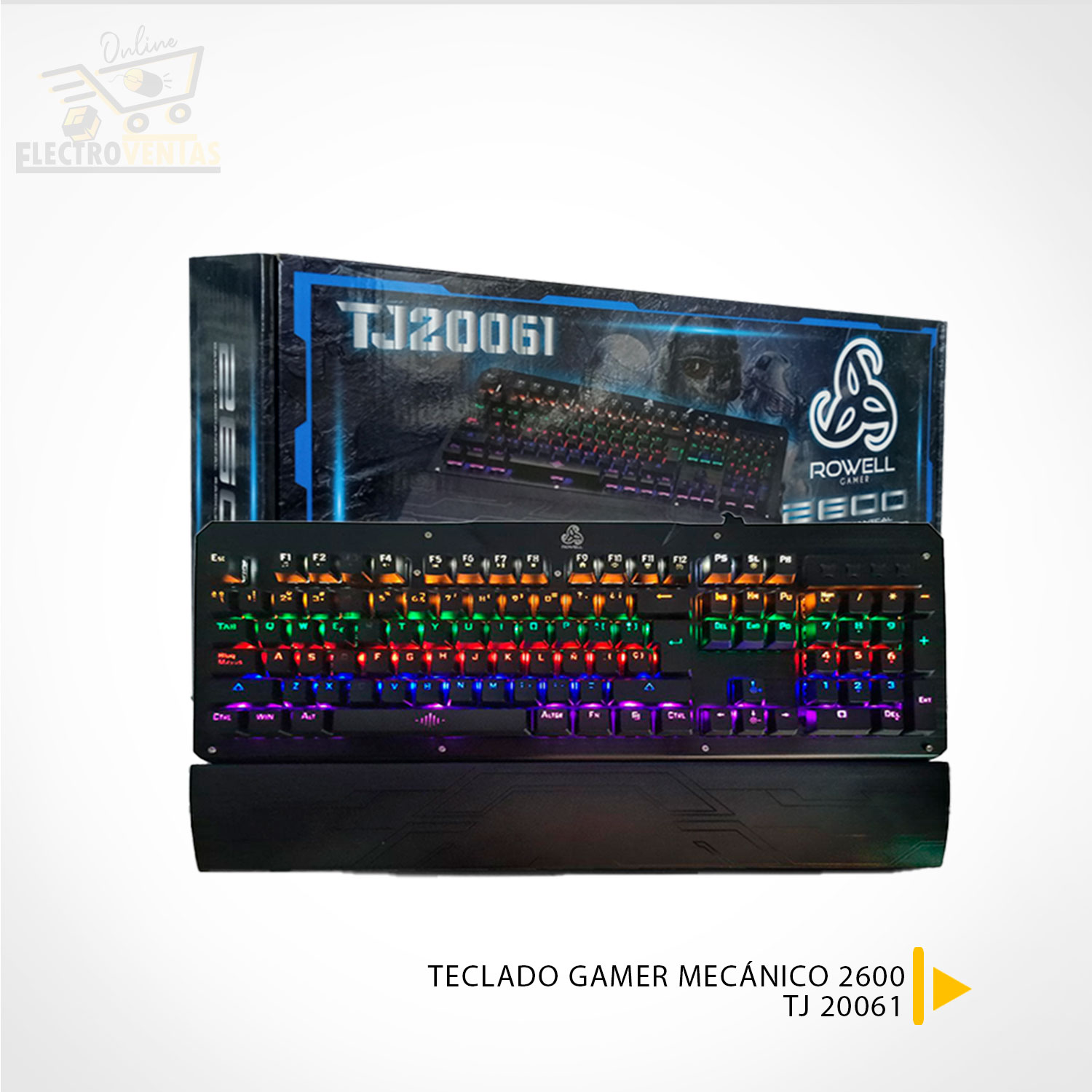 TECLADO GAMER MECÁNICO ROWELL 87KEY (TJ 200601) 