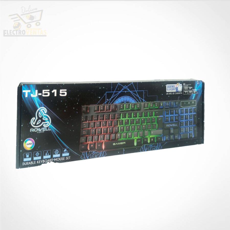 1810-13-05” TECLADO GAMER ROWELL TJ-515 – VENTAS POR MAYOR BOLIVIA