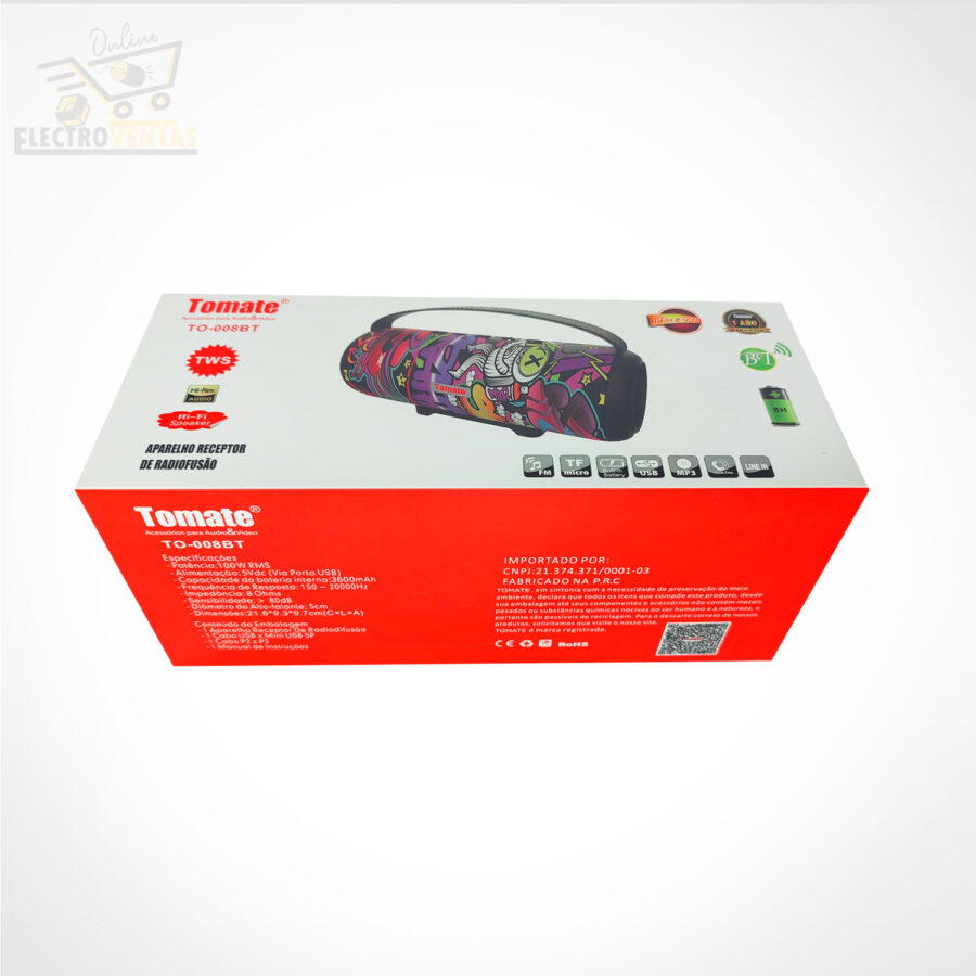 (OFERTA)"TO-008BT" PARLANTE TOMATE TO-008BT - Imagen 7