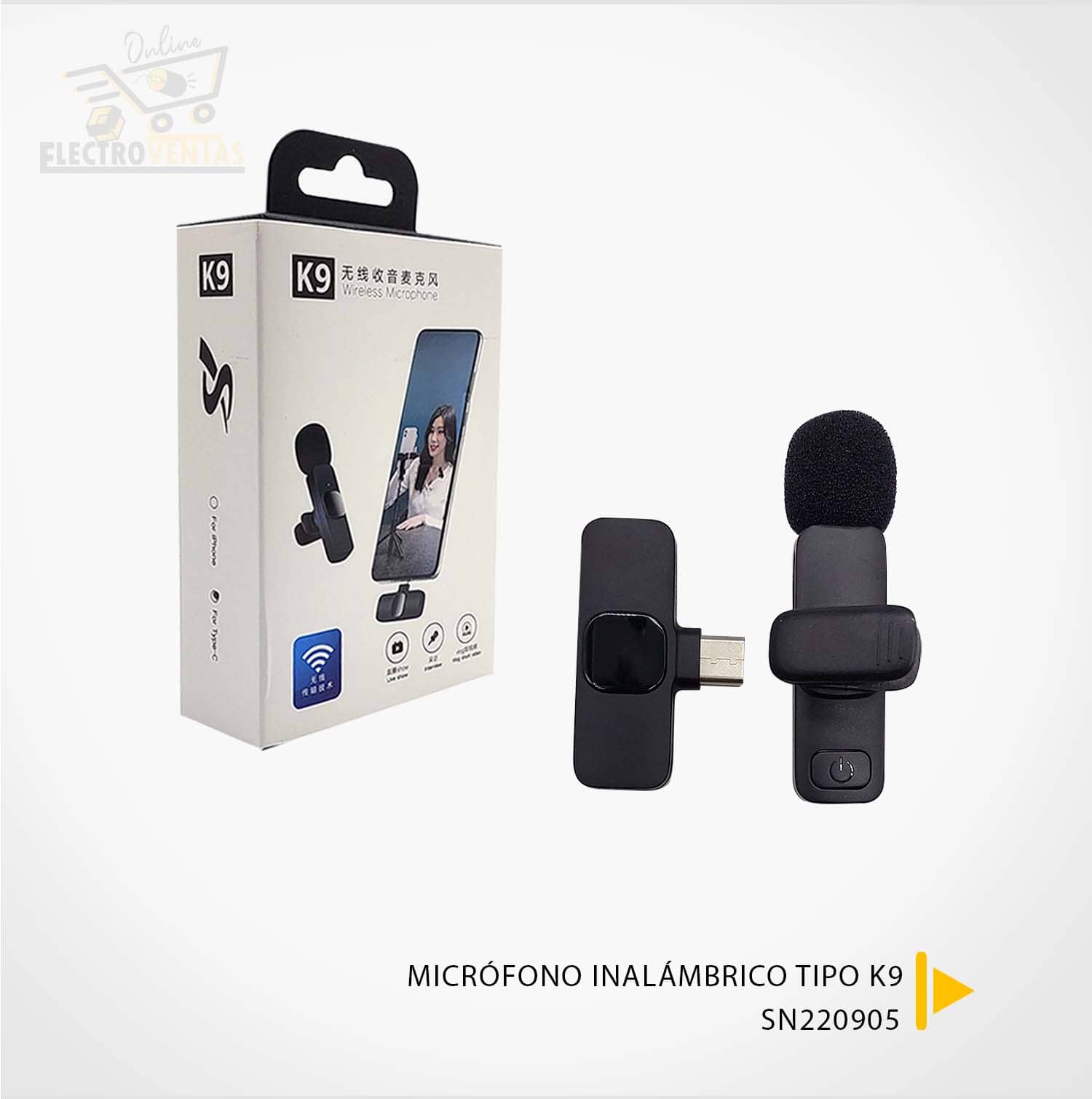 Microfono Inalambrico para Celular Android Tipo-C K9 