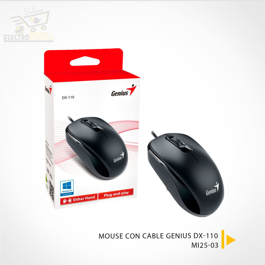 (OFERTA) "MI25-03" MOUSE CON CABLE GENIUS DX-110
