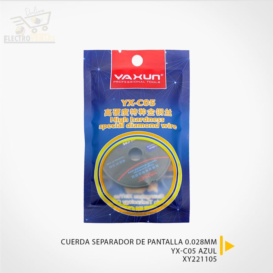 (OFERTA) "XY221105" CUERDA SEPARADOR DE PANTALLA 0.08MM YX-C05 AZUL