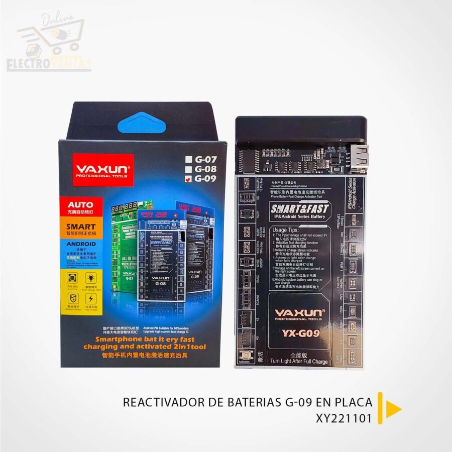 "XY221101" REACTIVADOR DE BATERIAS G-09 EN PLACA