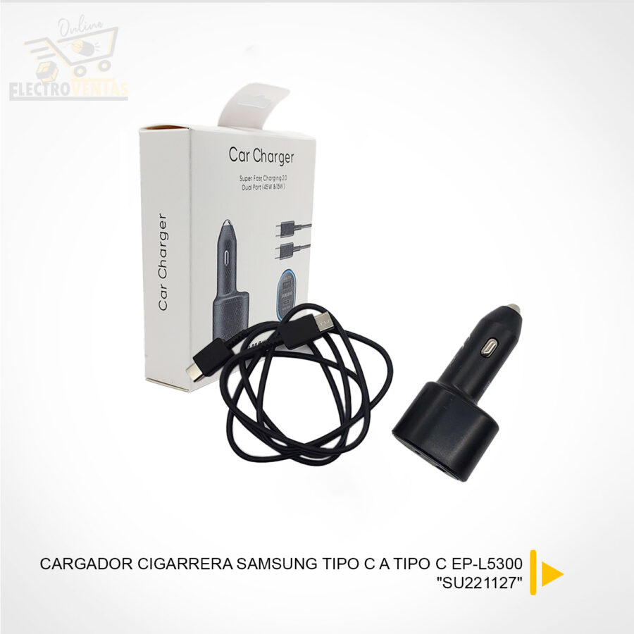 "SU221127" CARGADOR CIGARRERA SAMSUNG TIPO C A TIPO C EP-L5300