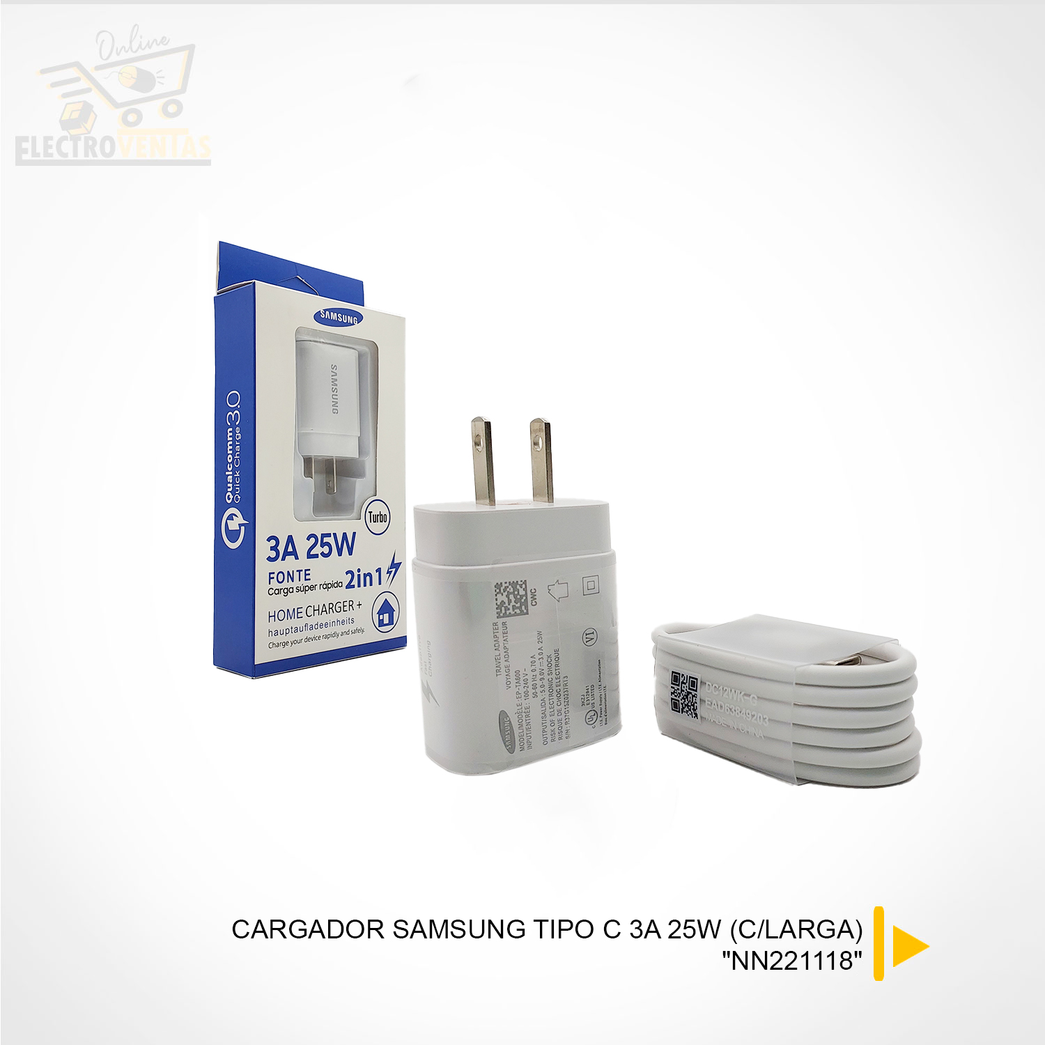 CARGADOR SAMSUNG TIPO C 25W ORIGINAL CON CABLE