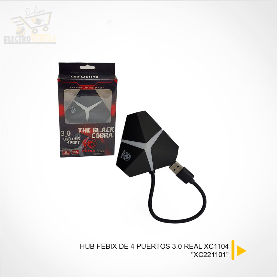 "XC221101" HUB FENIX DE 4 PUERTOS 3.0 REAL XC1104