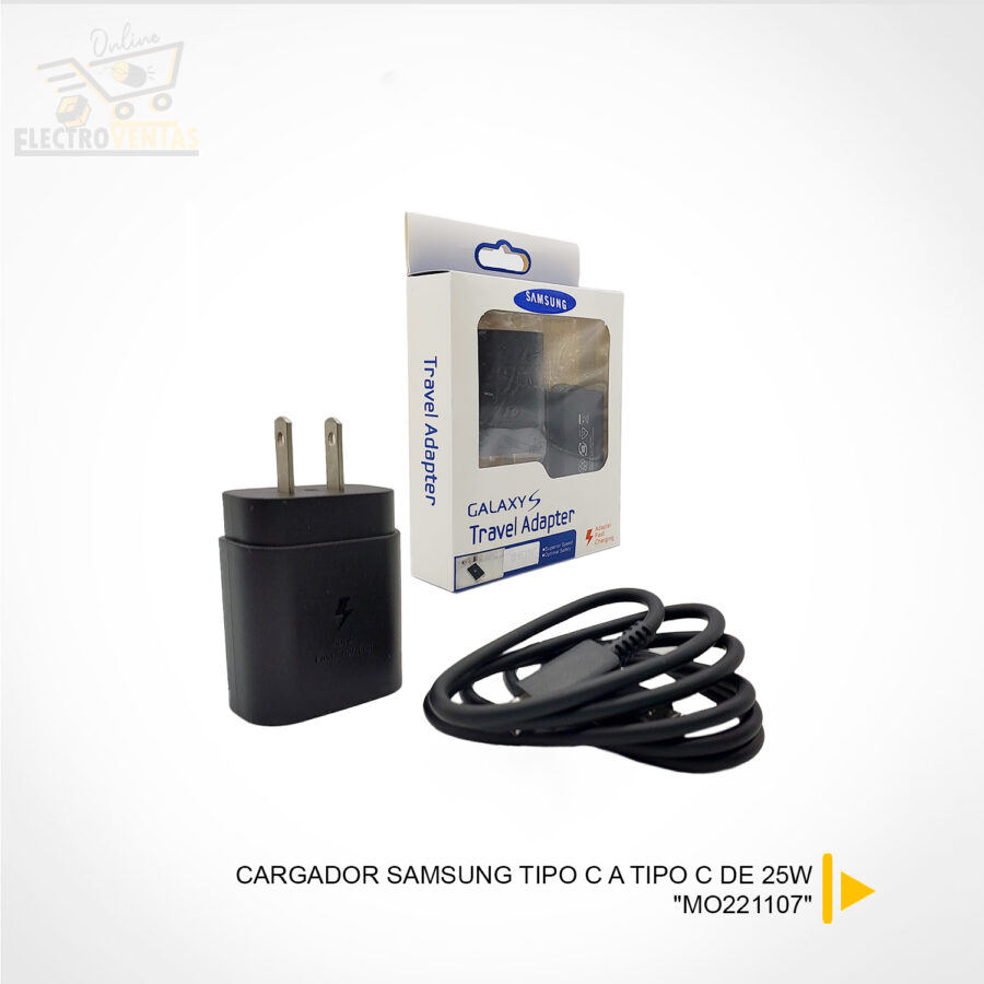 "MO221107" CARGADOR SAMSUNG TIPO C A TIPO C DE 25W