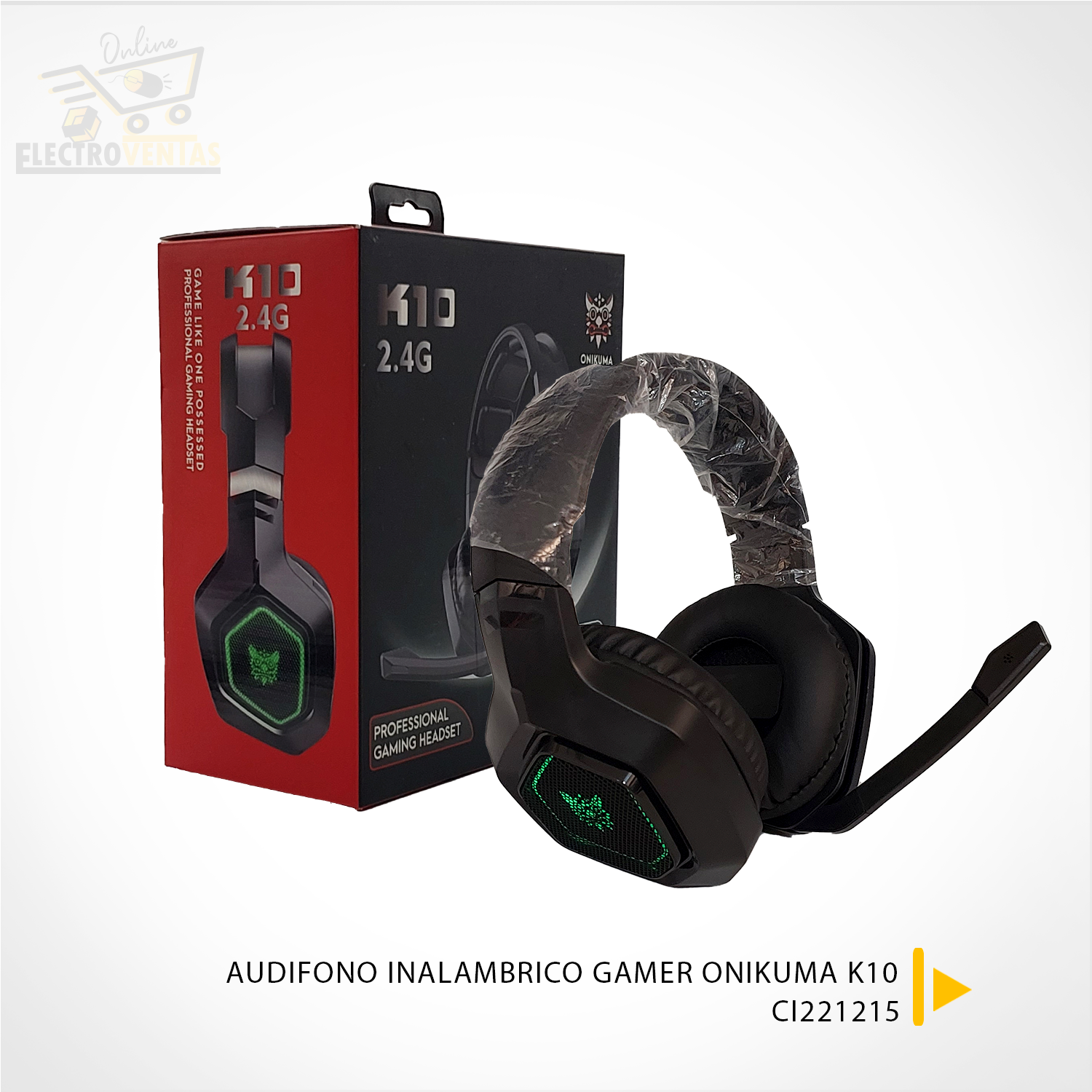 (OFERTA) "CI221215" AUDIFONO INALAMBRICO GAMER ONIKUMA K10