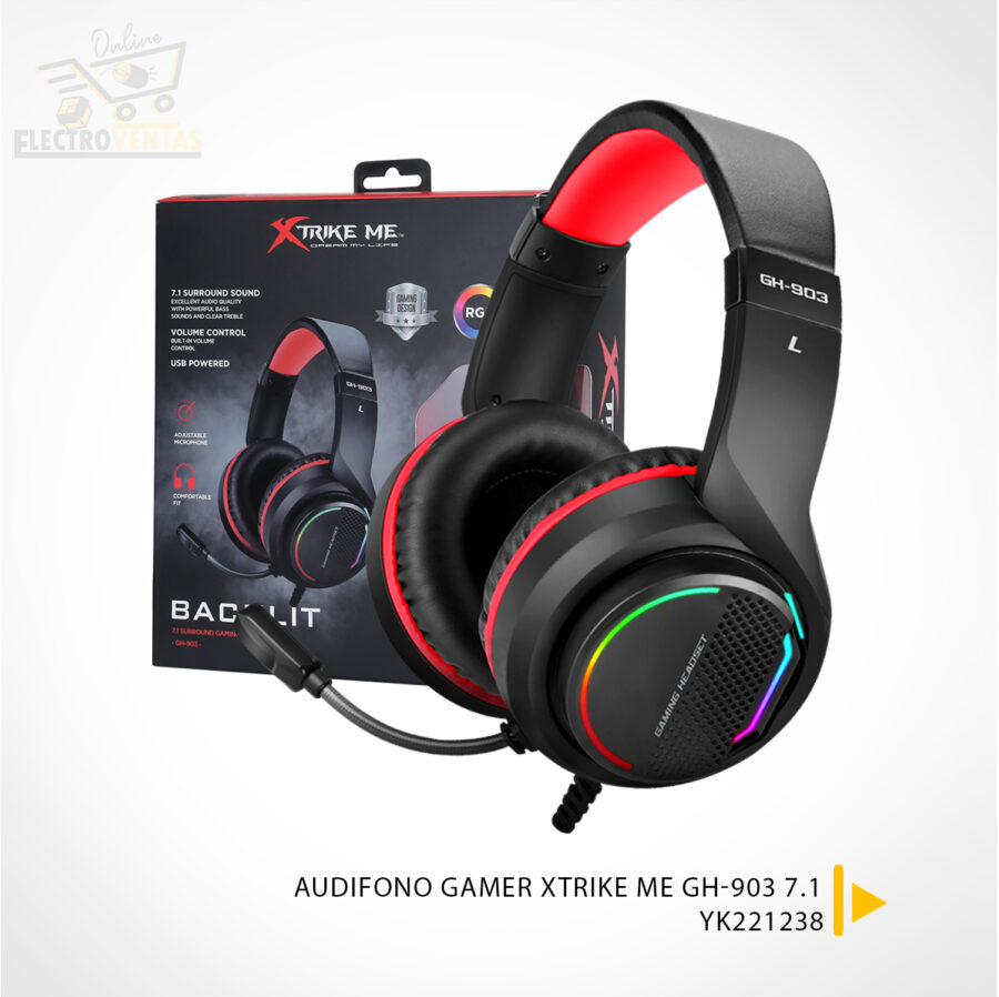 (OFERTA) "YK221238" AUDIFONO GAMER XTRIKE ME GH-903 7.1
