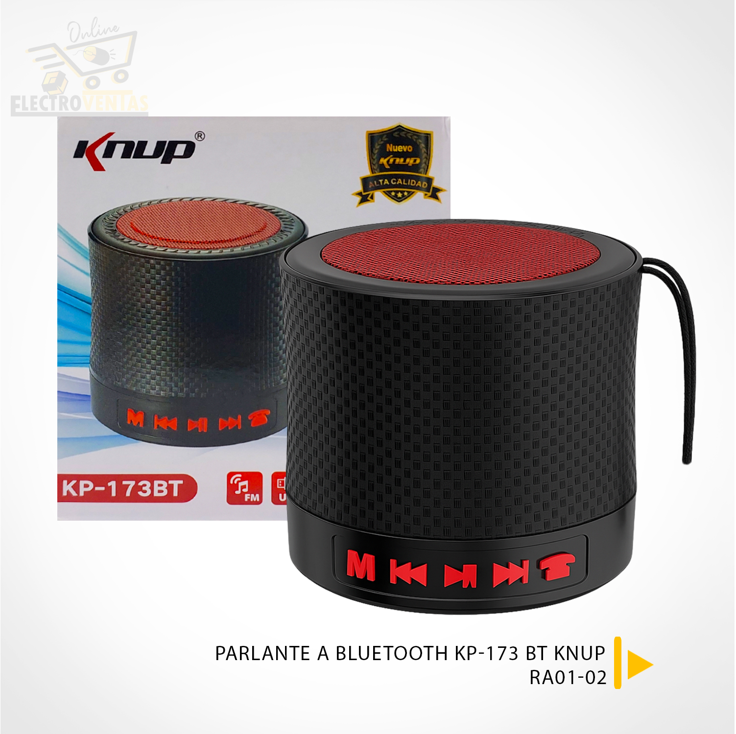 "RA01-02" PARLANTE A BLUETOOTH KP-173 BT KNUP (OFERTA)