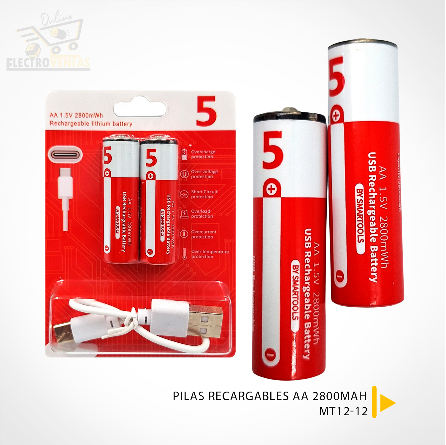 «MT12-12» PILAS RECARGABLES AA 2800MAH (OFERTA)