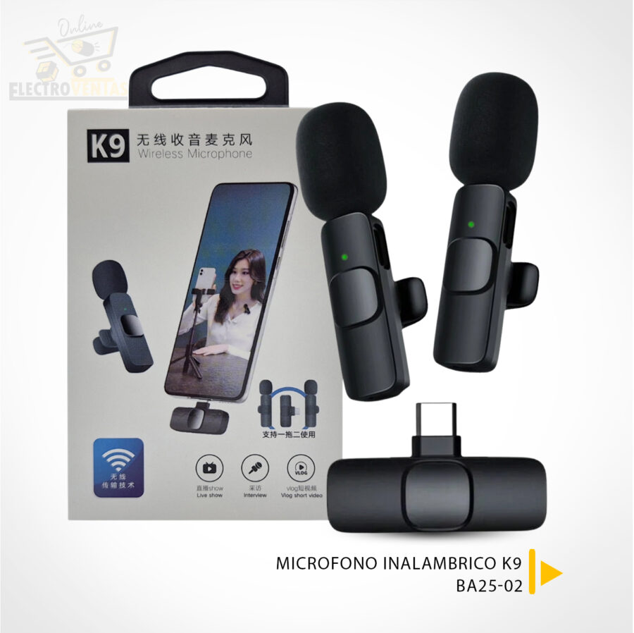 "BA25-02" MICROFONO INALAMBRICO K9 (OFERTA)